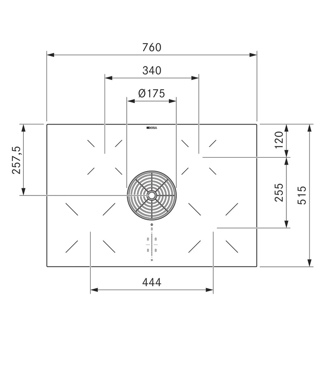 Bora Pura inductie kookplaat met afzuiging