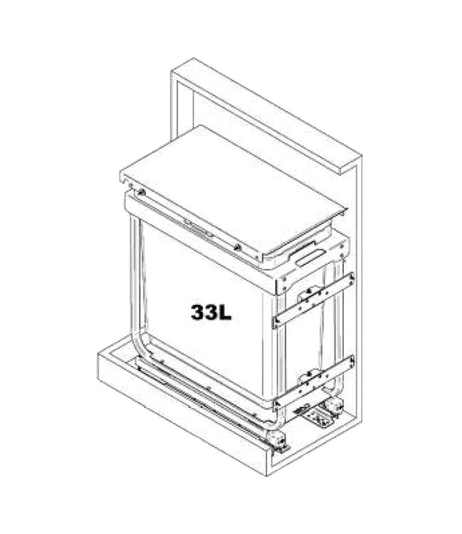 Vibo Kombi 2.0 Easy M30 inbouw afvalemmer
