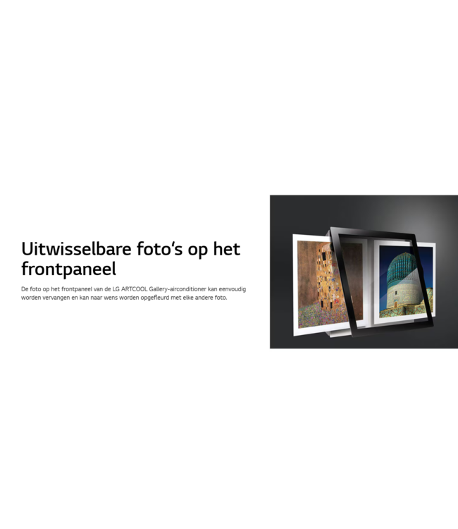 LG A09FT  AIRCO 2.5kW/9000Btu Artcool Gallery “Air Purifyin” R32 COOL&HEAT WIFI A++