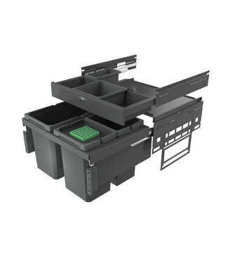 Cox Cox Base 360 S/600-3 met Base-Board, met biologisch deksel, antraciet, H 460 mm