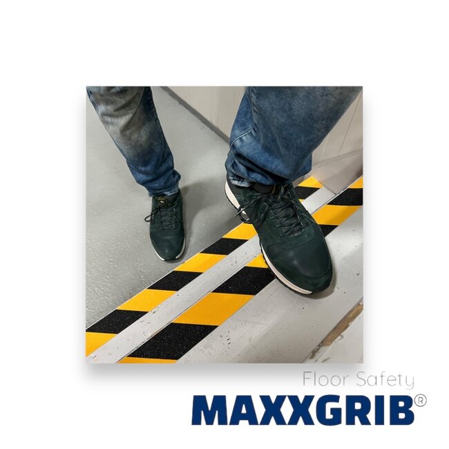 Bande adhésive antidérapante 50 mm x 1 mètre Jaune/Noir