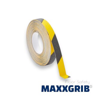 MaxxGrib® Anti-slip Tape 25 mm x 18,3 meter Geel/Zwart