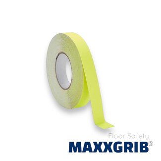 MaxxGrib® Anti-Slip Tape 25 mm x 18,3 mètres Jaune (Fluor)