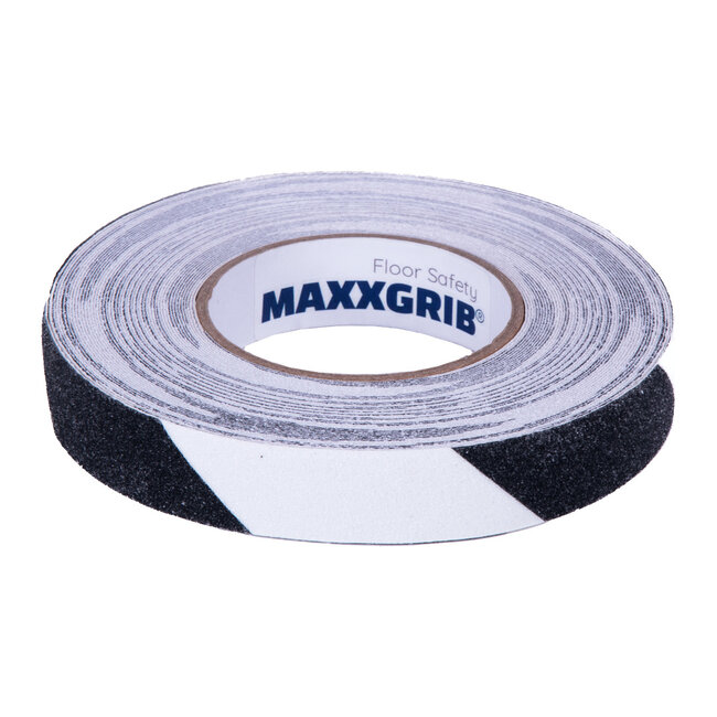 Antirutschband 25 mm x 18,3 Meter Schwarz / Weiss