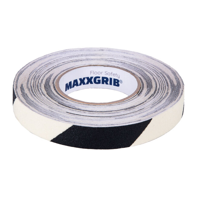 Anti-Slip Tape 25 mm x 18,3 mètres Glow in the Dark / Noir