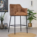 Barstoel Aaron microvezel - Leatherlook 82 cm (meerdere kleuren)
