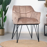 Stoel Jayron taupe velvet