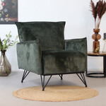 Fauteuil Mika groen velvet