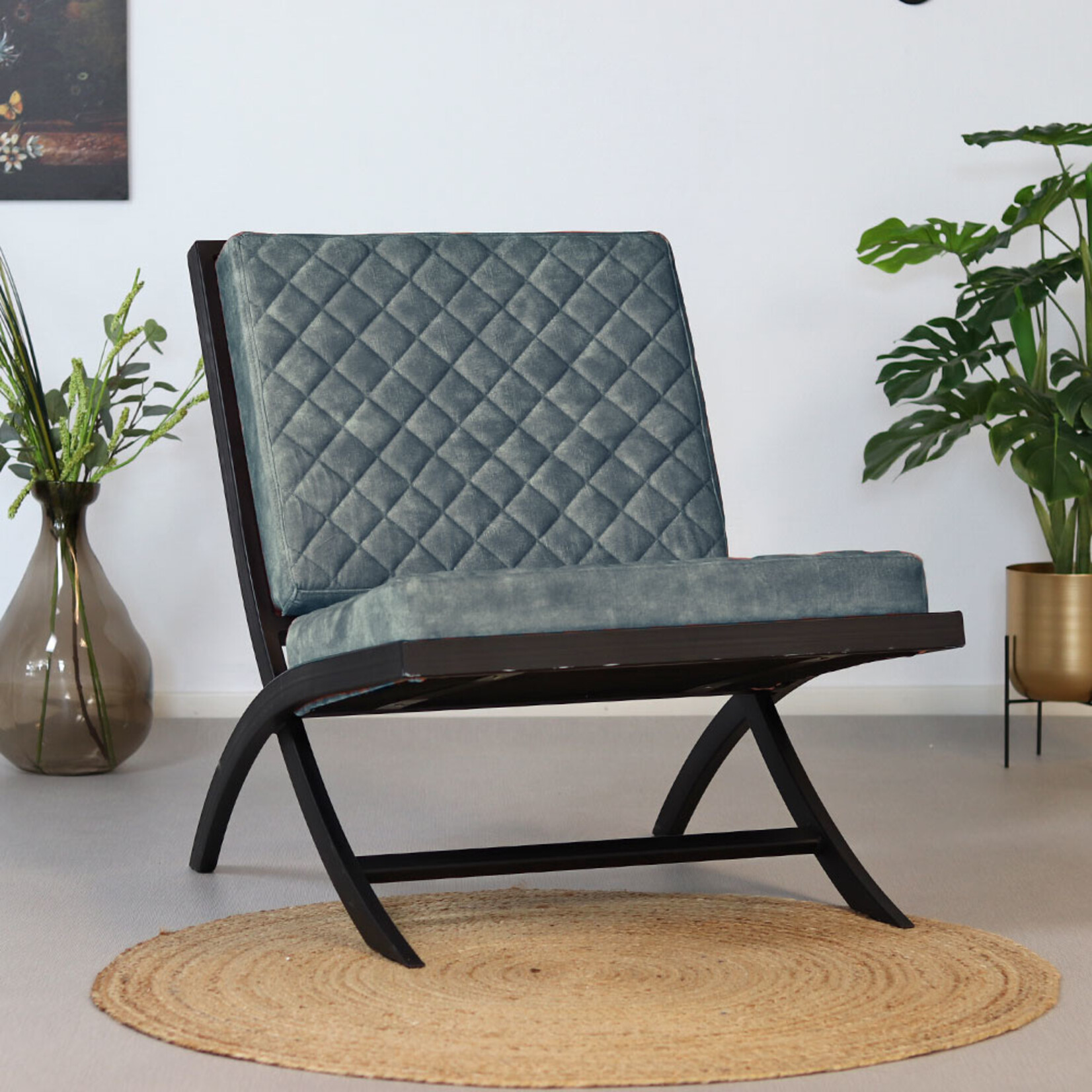 Madrid Fauteuil Madrid antraciet velvet