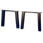 Stalen N-poot eettafel set van 2
