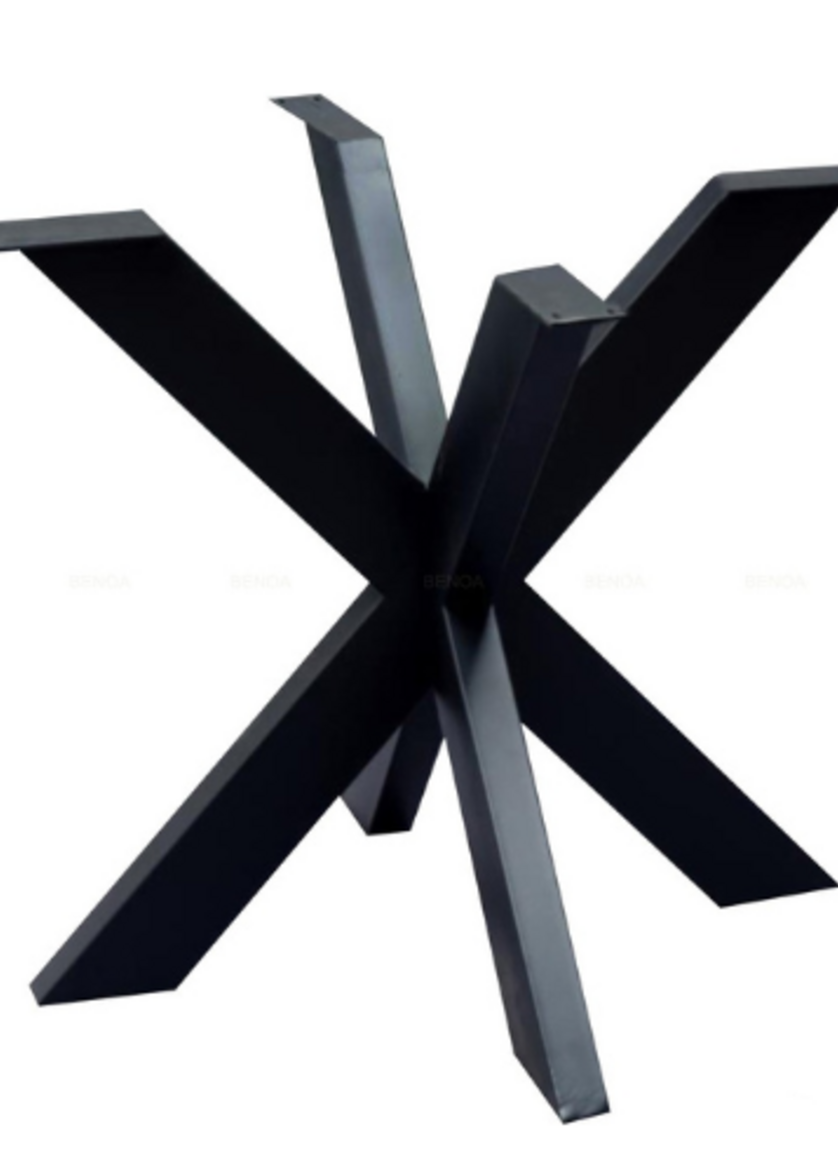 Spin poot zwart gepoedercoat onderstel ronde tafel