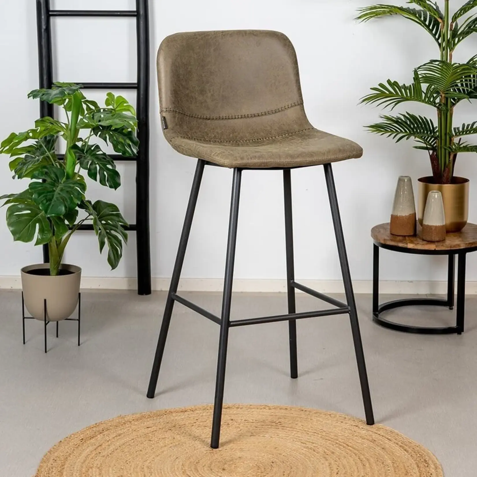 Barkruk Mikky eco-leer 65-78 cm (meerdere kleuren)