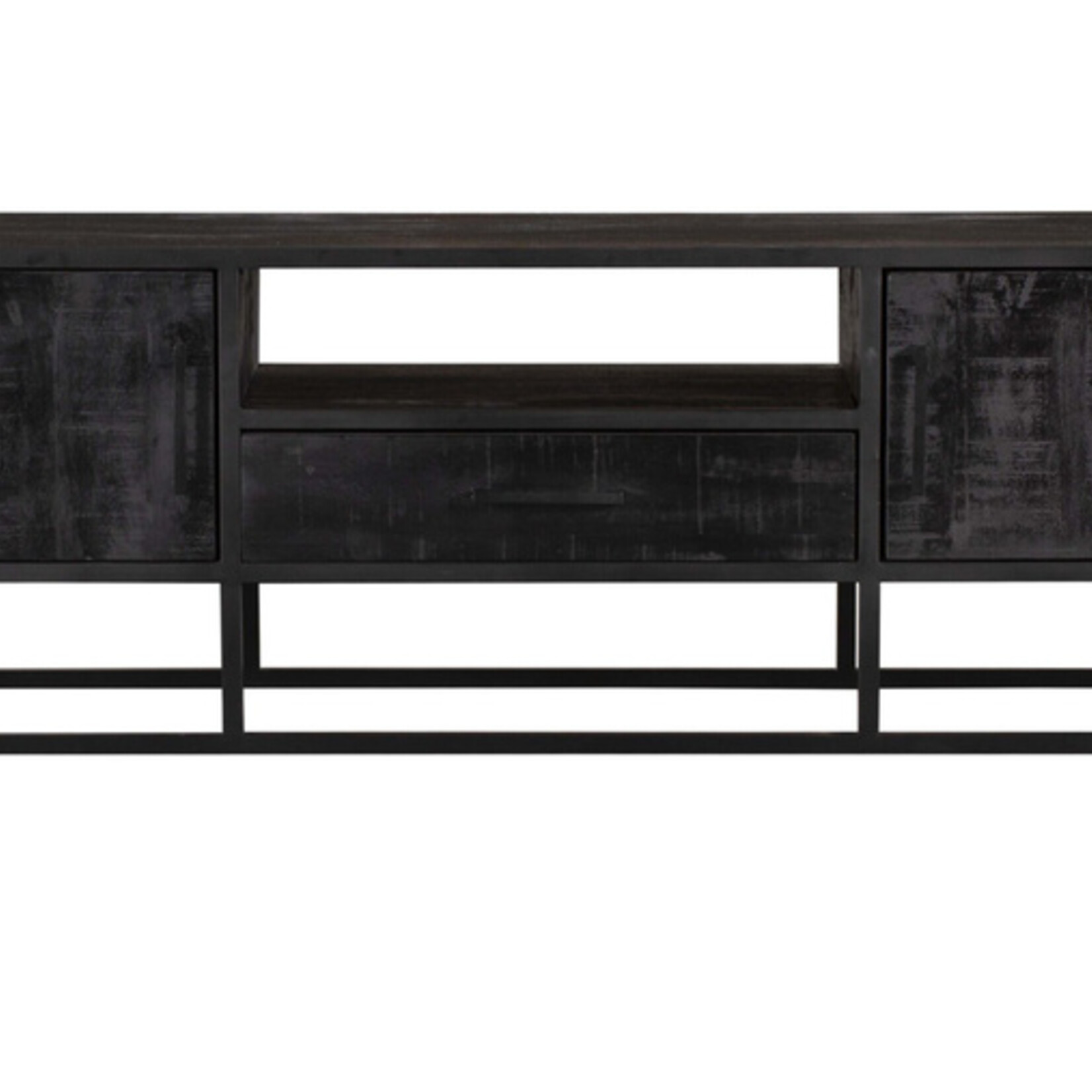 Denver Black Tv meubel Denver Black 180 cm | Mangohout en staal