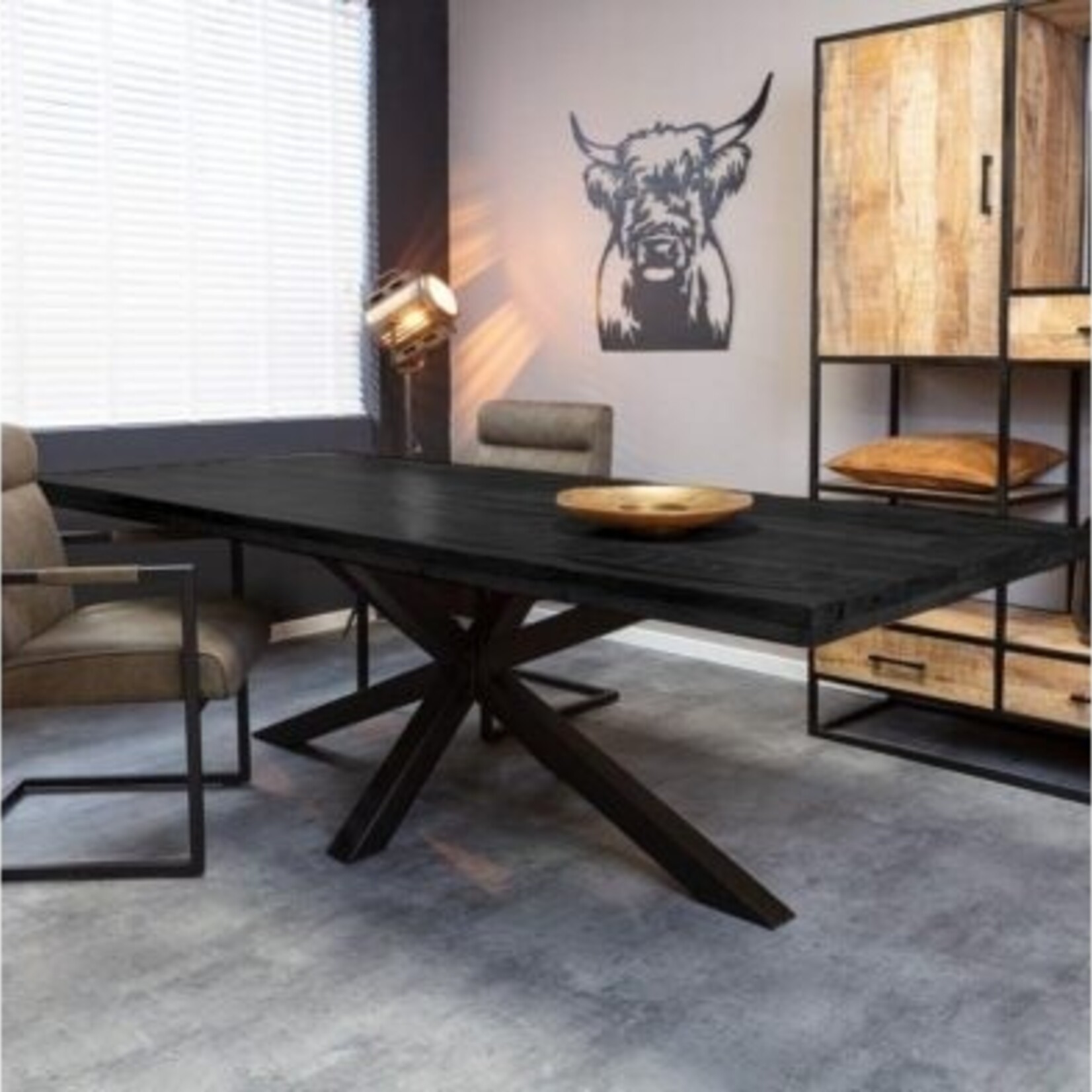 Denver Black Eetkamertafel Denver Black | Rechthoek | 180 cm