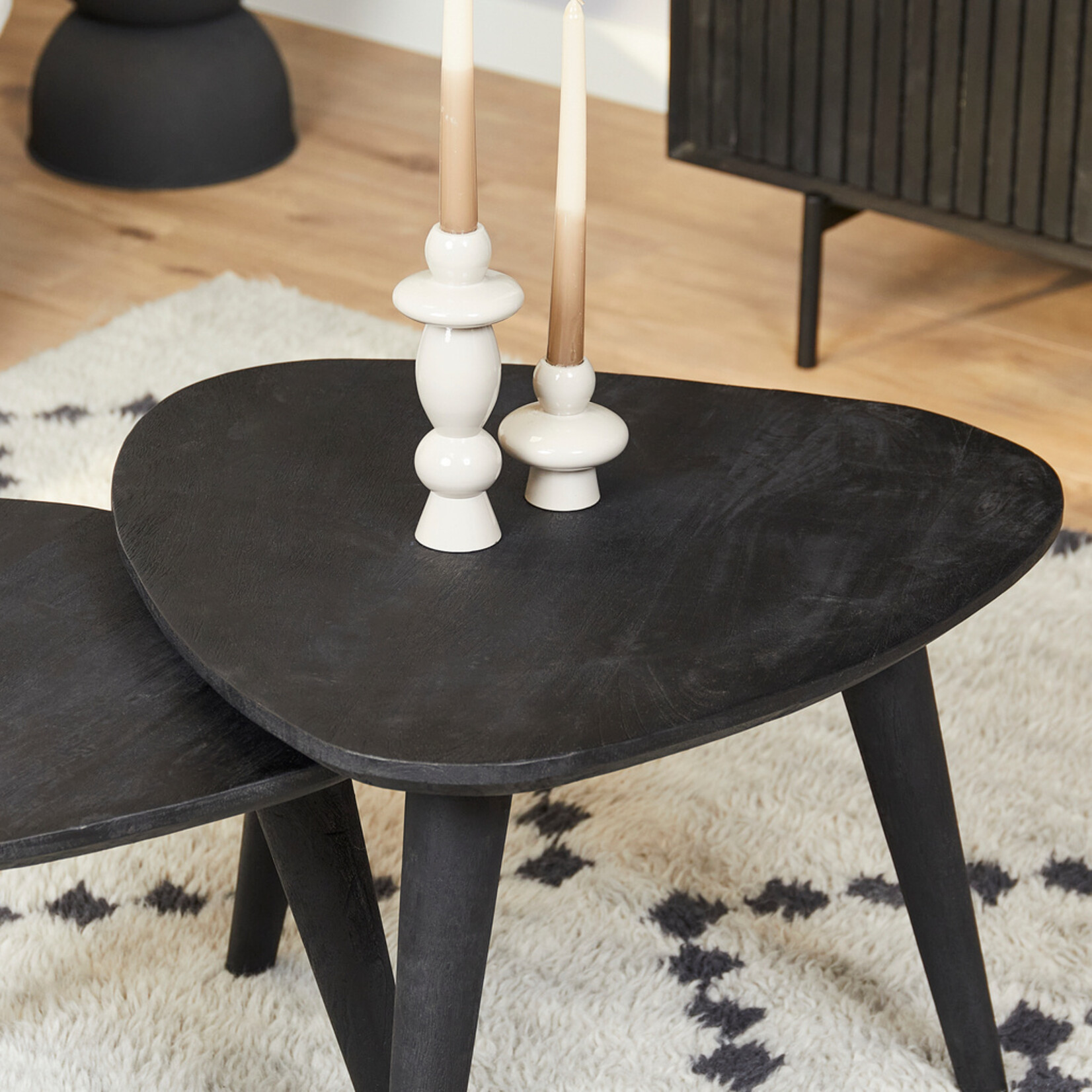 Omaha Black Salontafel set van 2 Omaha Black