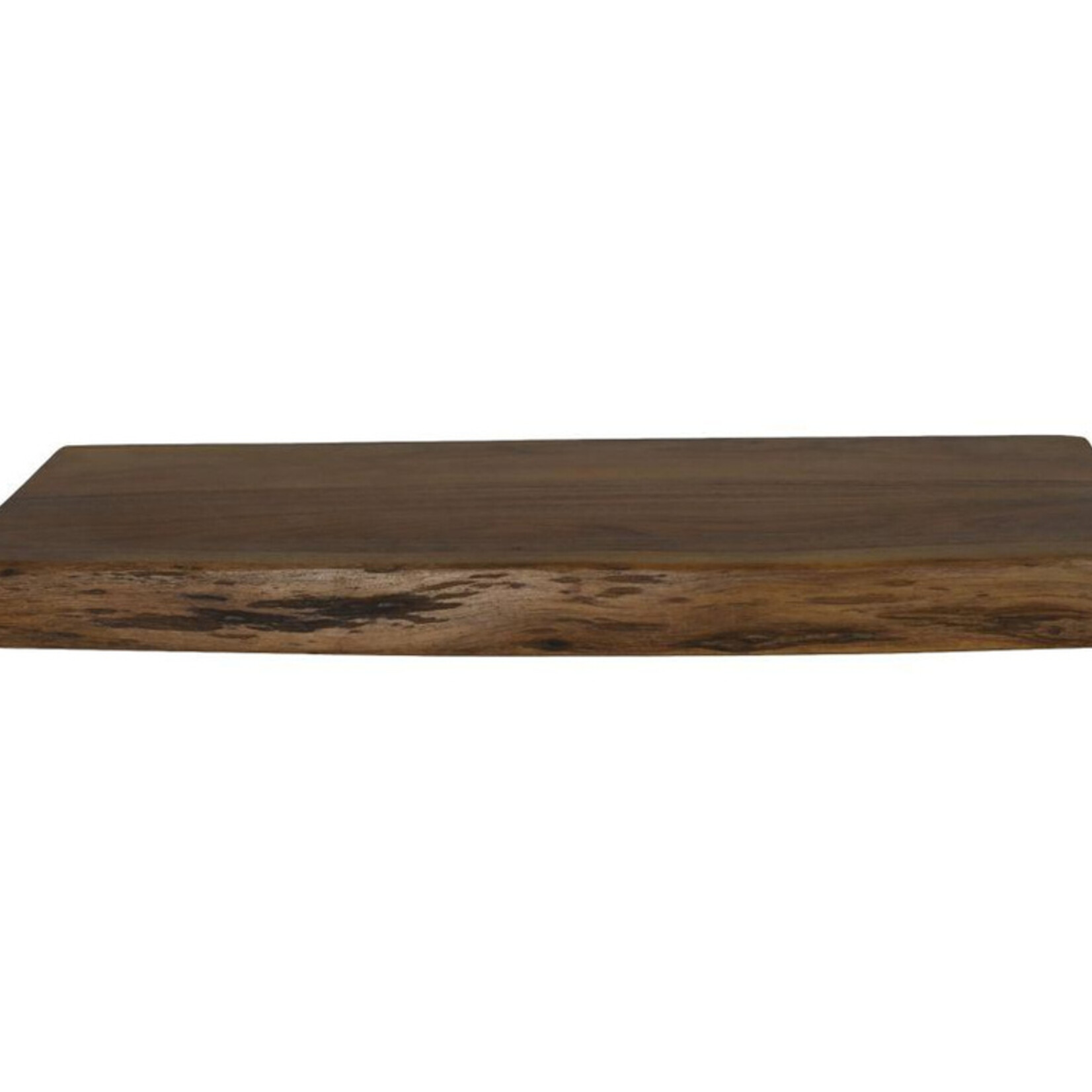 HSM Collection HSM Collection-Wandplank Live Edge -50x20x4-Naturel/Zwart-Acacia/Metaal