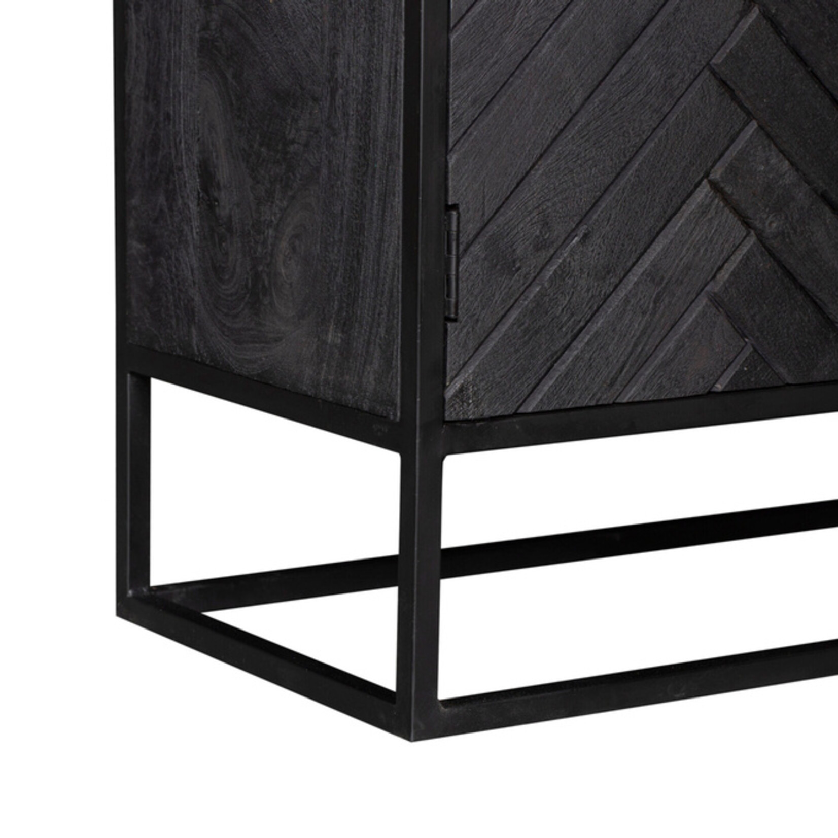 New York Kabinet kast New York | Mangohout en staal | 100 cm