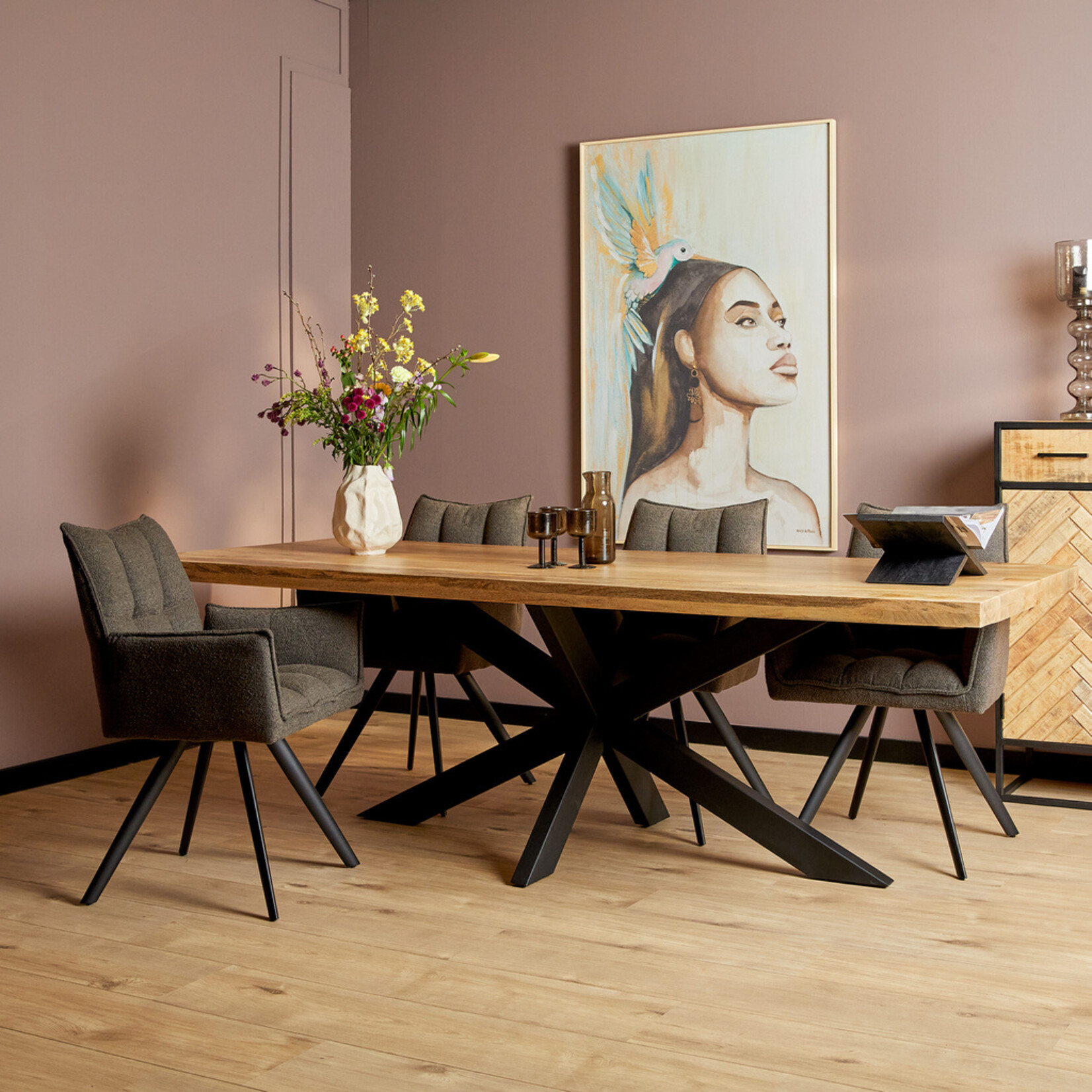 Denver Eetkamertafel Denver | Rechthoek matrixpoot | 160 cm