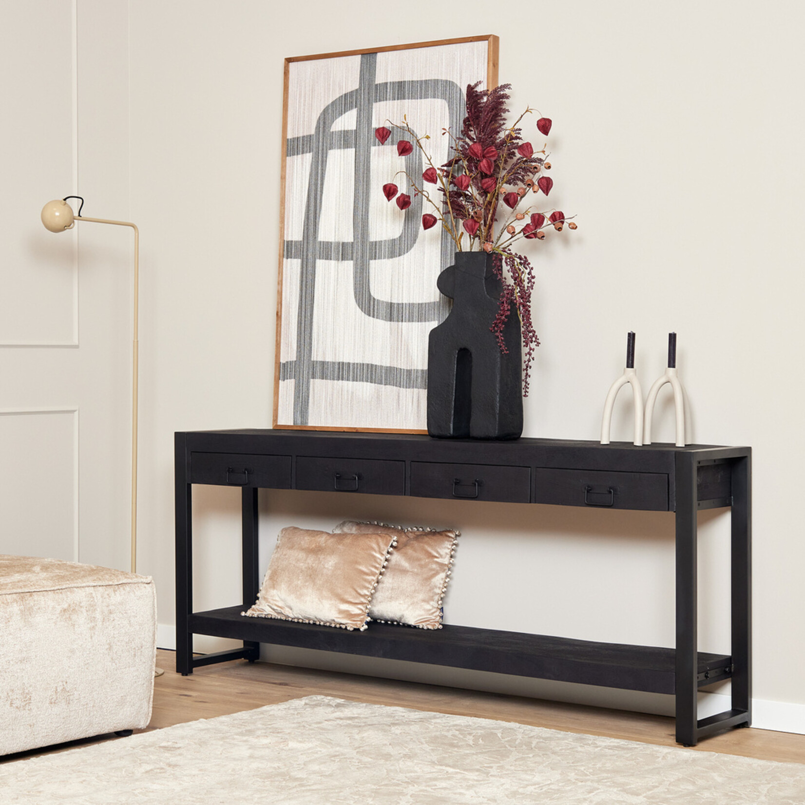 Boaz Black Sidetable Boaz Black | 180 cm