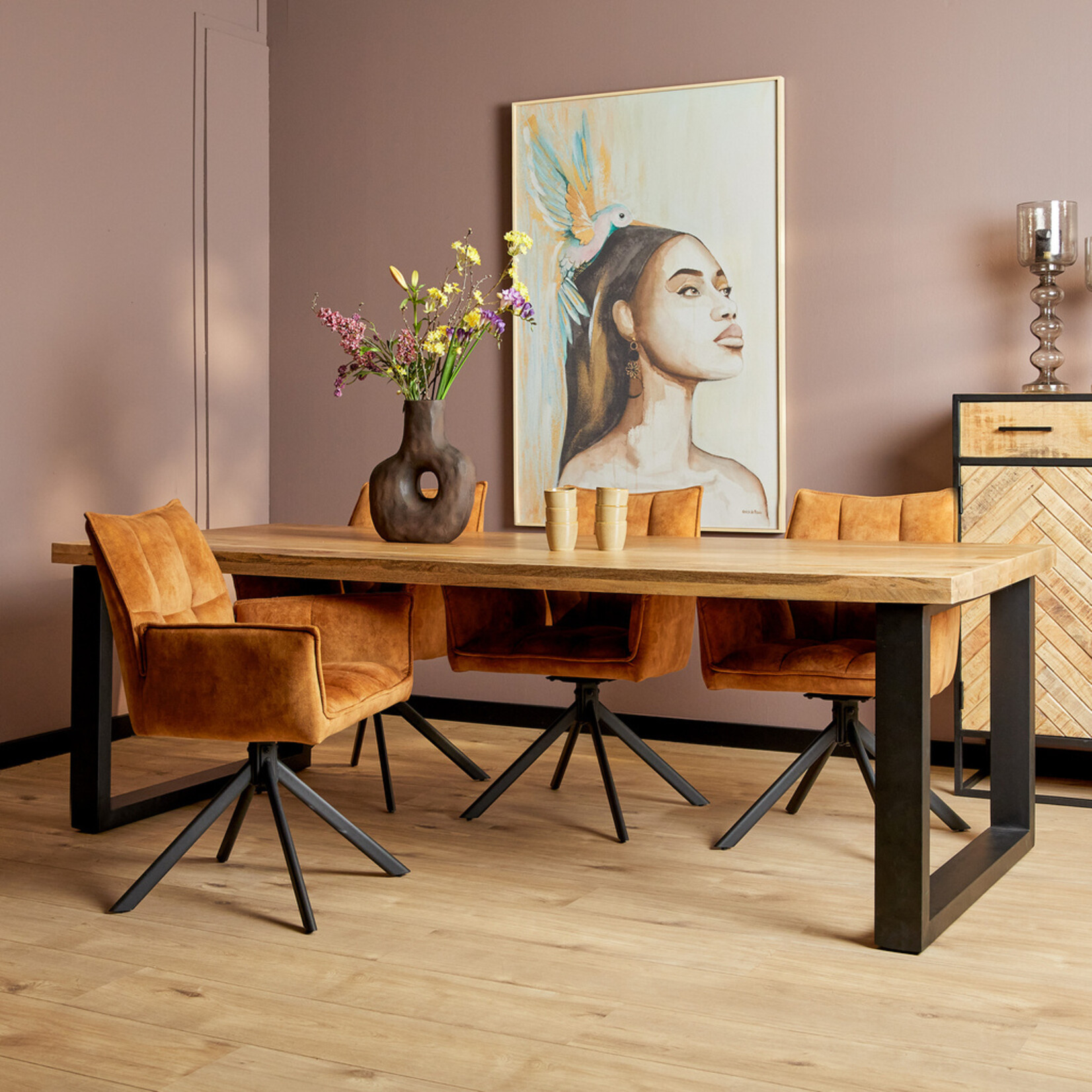 Denver Eetkamertafel Denver | Rechthoek U-poot | 200 cm