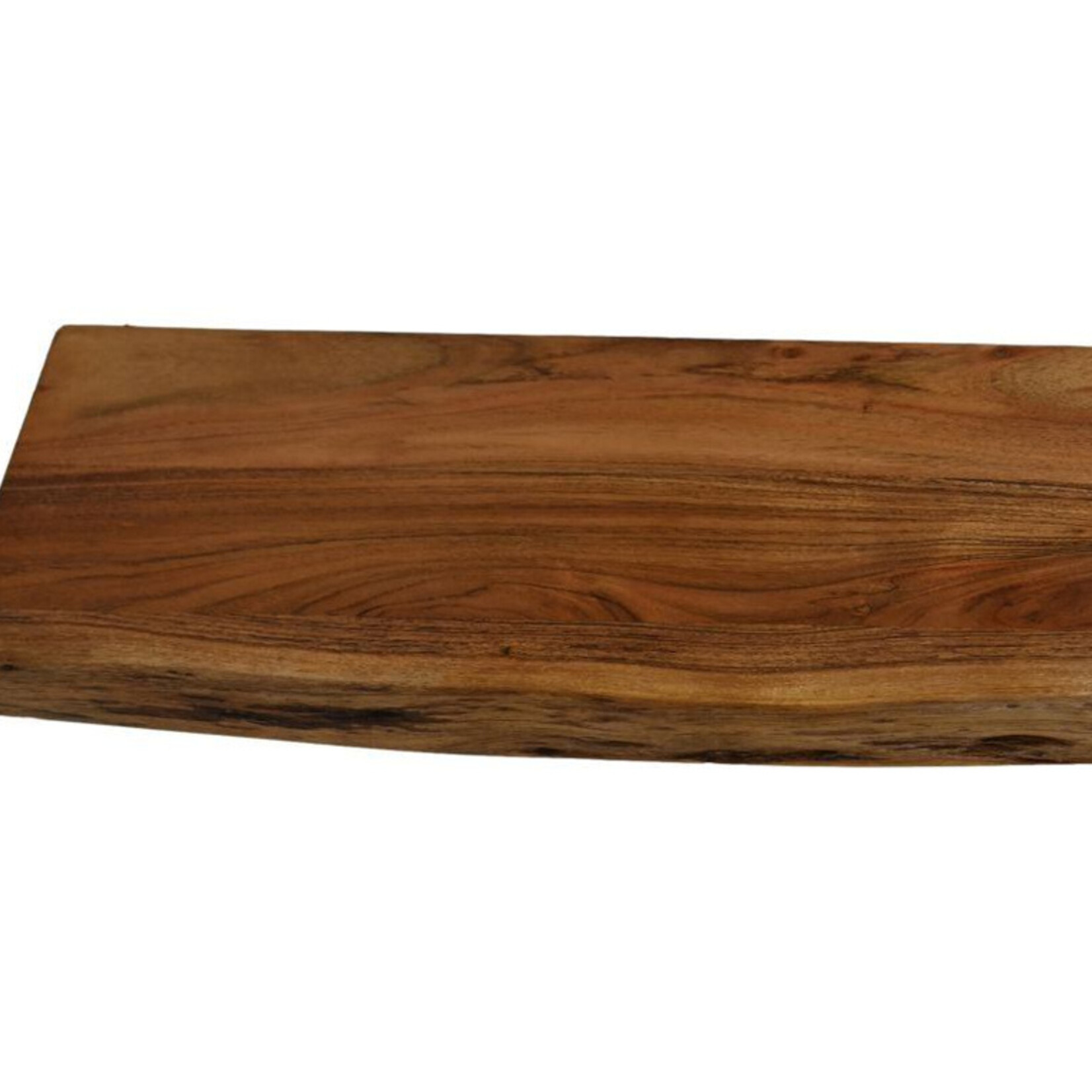 HSM Collection HSM Collection-Wandplank Live Edge -50x20x4-Naturel/Zwart-Acacia/Metaal