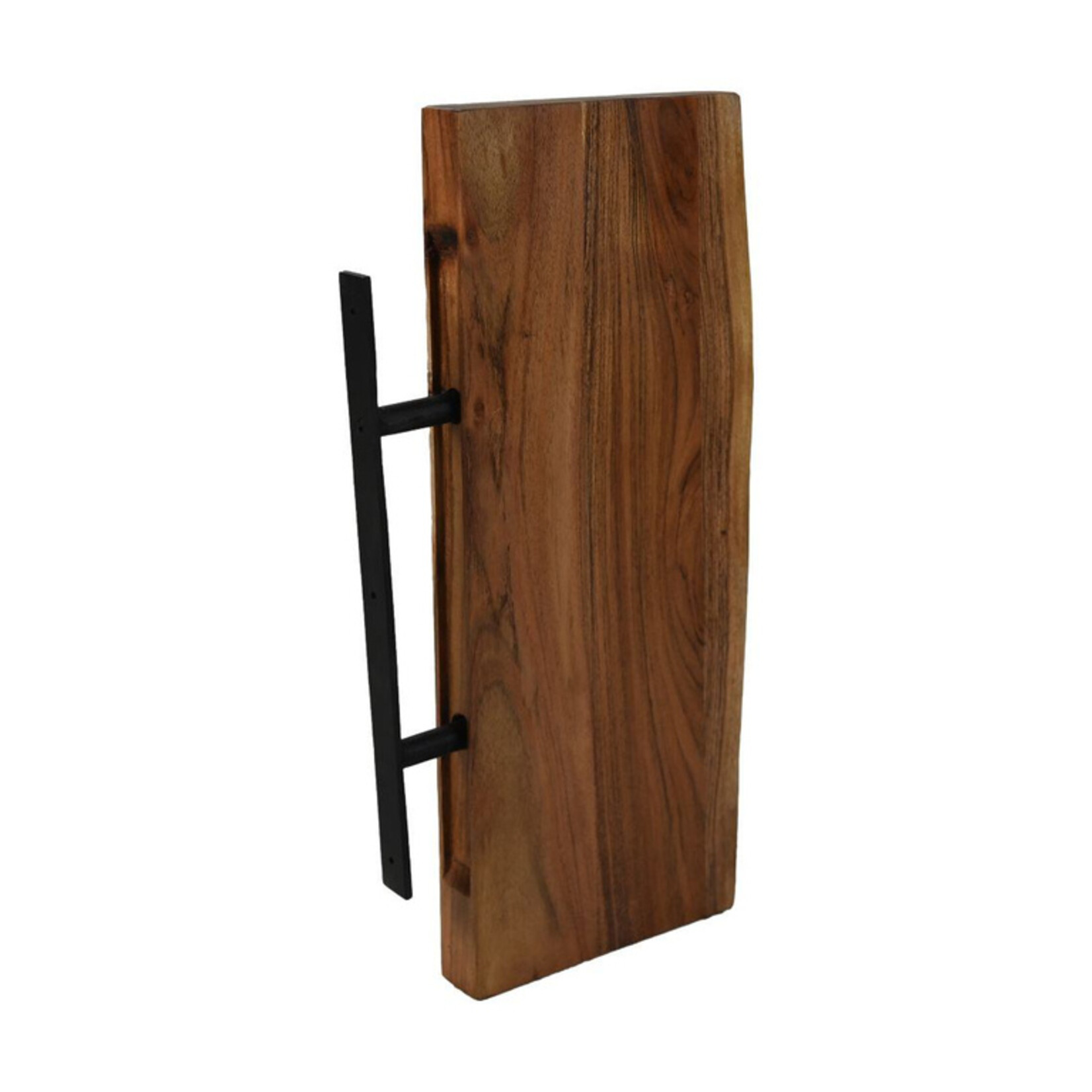 HSM Collection HSM Collection-Wandplank Live Edge -50x20x4-Naturel/Zwart-Acacia/Metaal