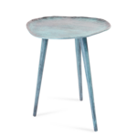 Benoa Blauwe patina bijzettafel 34,5 diameter (set van 2)