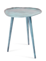 Benoa Blauwe patina bijzettafel 34,5 diameter (set van 2)