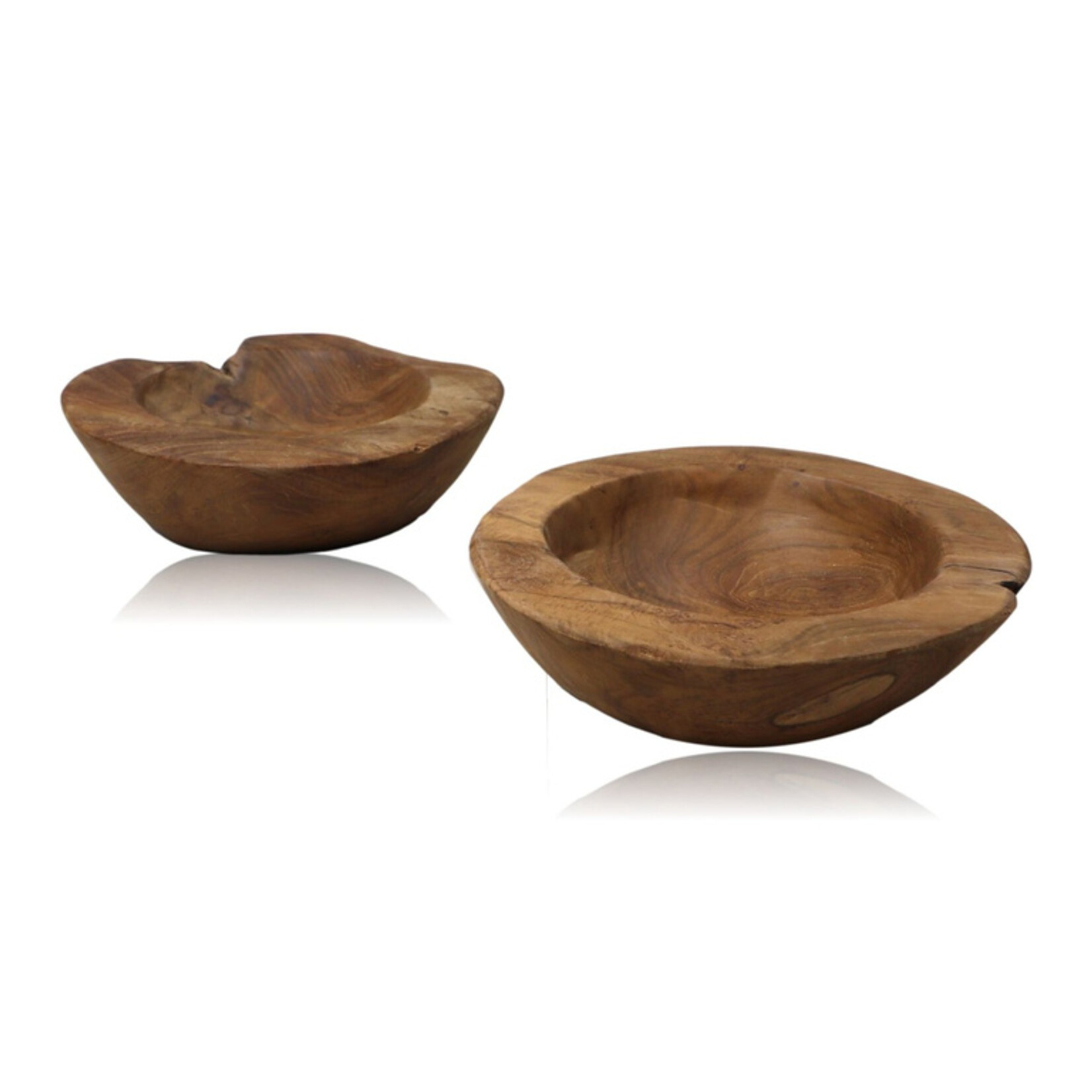 HSM Collection HSM Collection-Fruitschaal Small S/2-ø20-27x6-10-Naturel-Teak