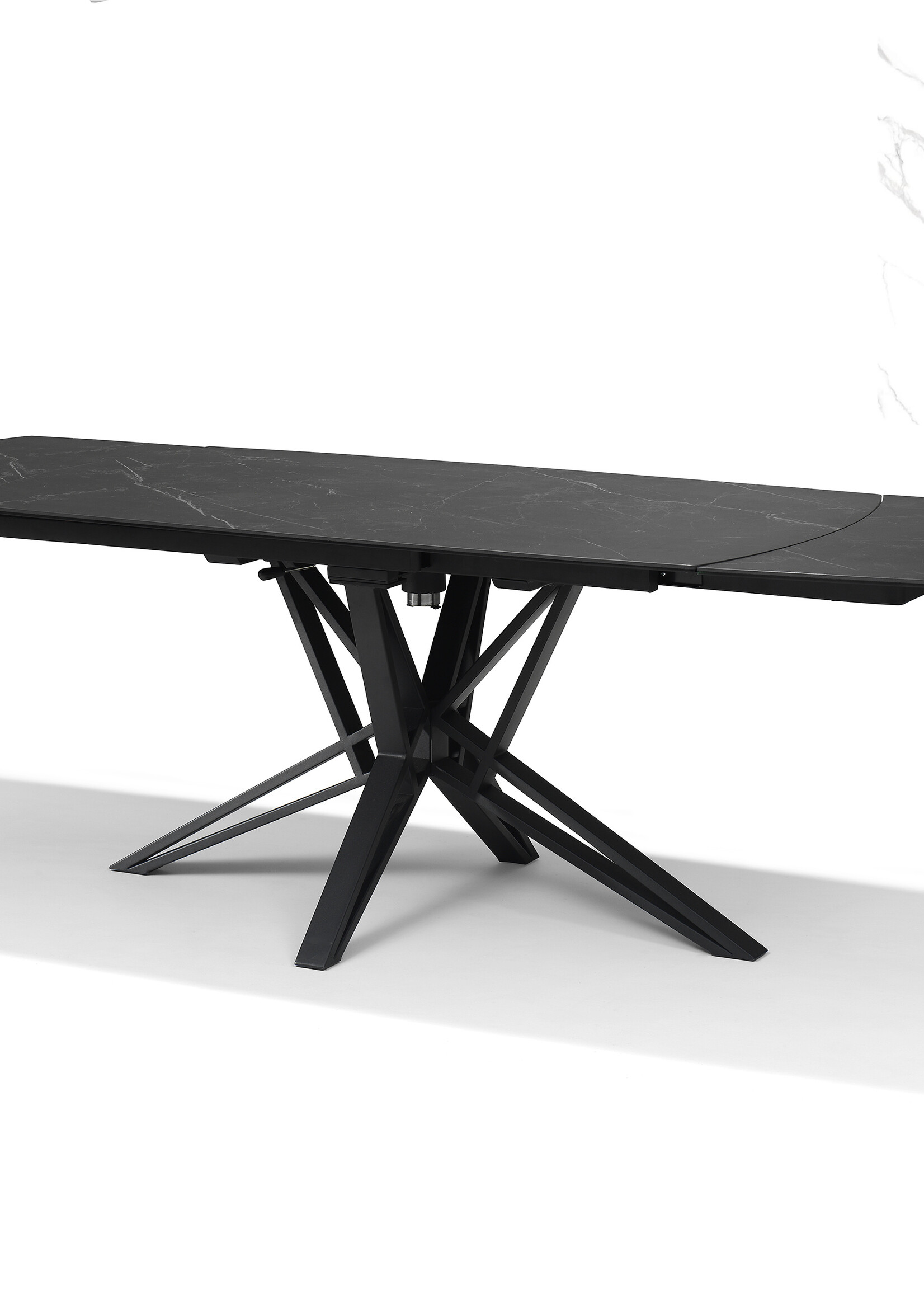 Luxe uitschuifbare eettafel met marmer blad (in meerdere kleuren en onderstellen)
