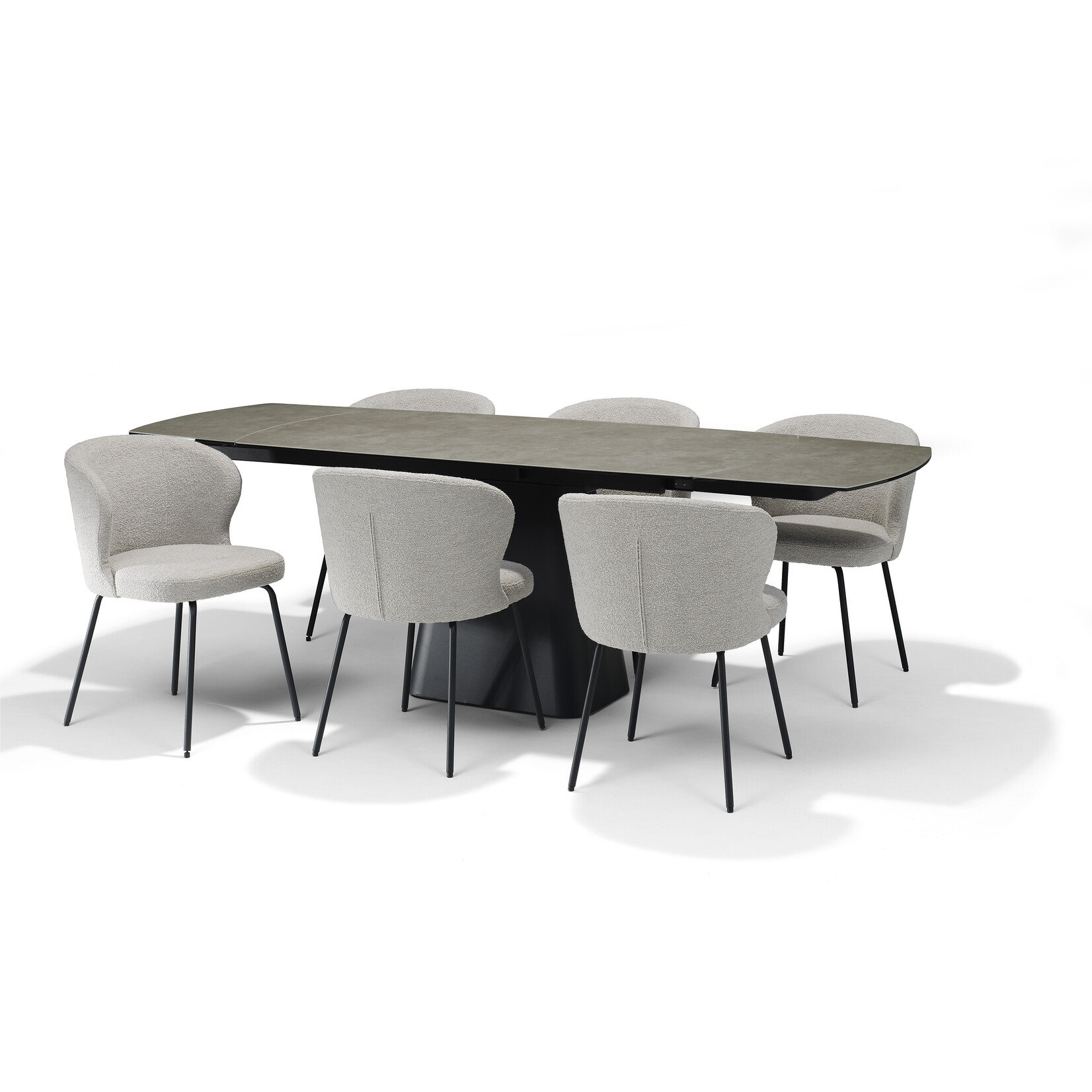Luxe uitschuifbare eettafel met marmer blad (in meerdere kleuren en onderstellen)