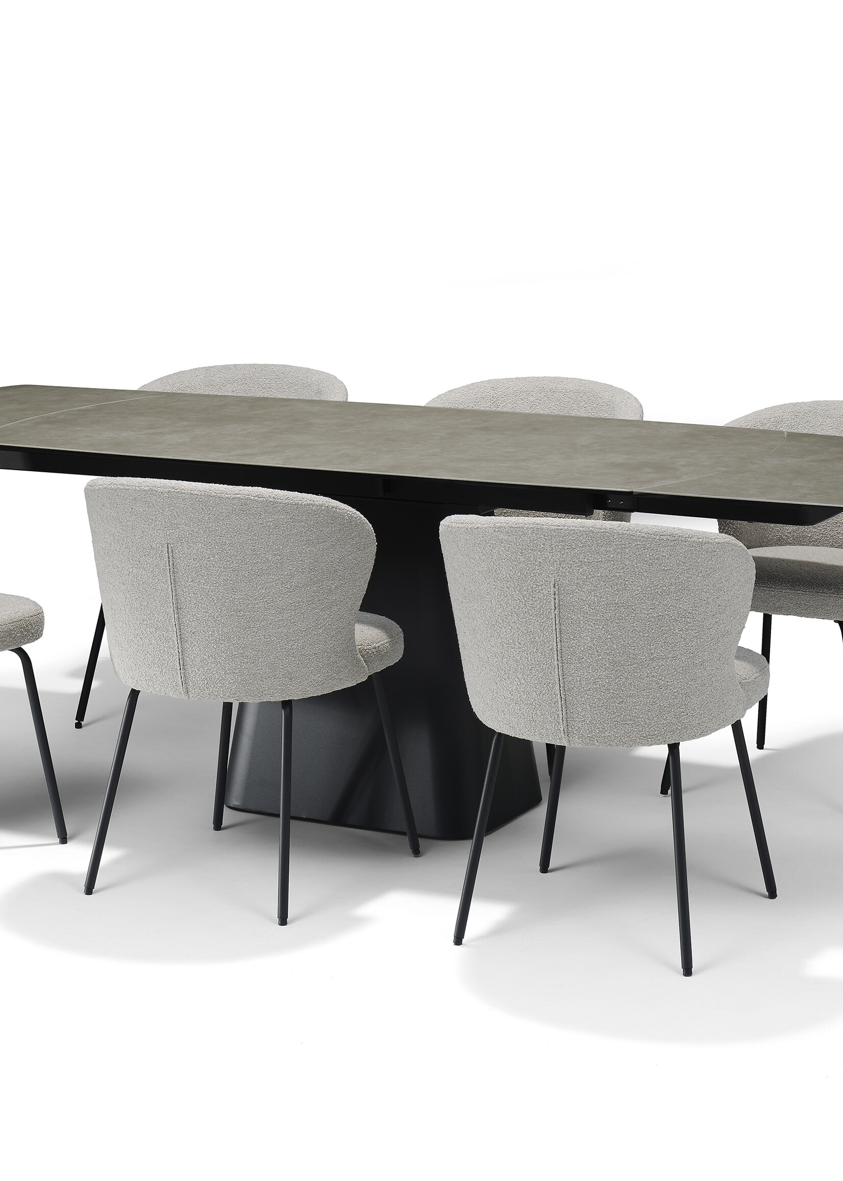 Luxe uitschuifbare eettafel met marmer blad (in meerdere kleuren en onderstellen)