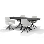 Luxe uitschuifbare eettafel met marmer blad (in meerdere kleuren en onderstellen)