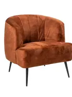 Billy Fauteuil Billy  Koper Rood Velvet