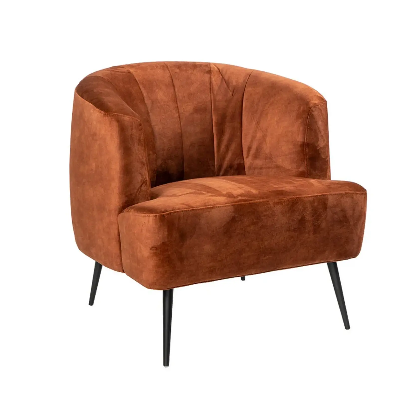 Billy Fauteuil Billy Koper Rood Velvet