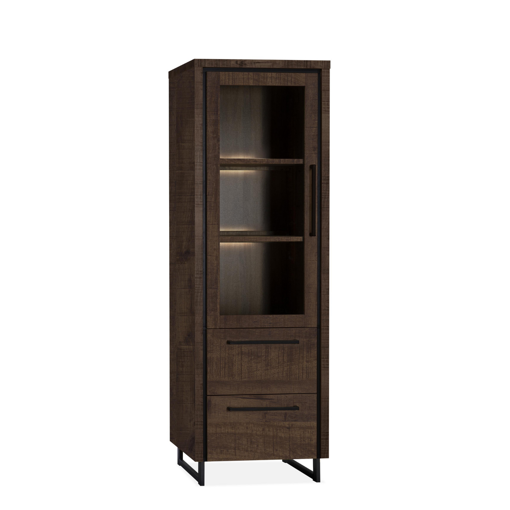 Rimini Vitrinekast Rimini Klein – Lamulux Dark Mango