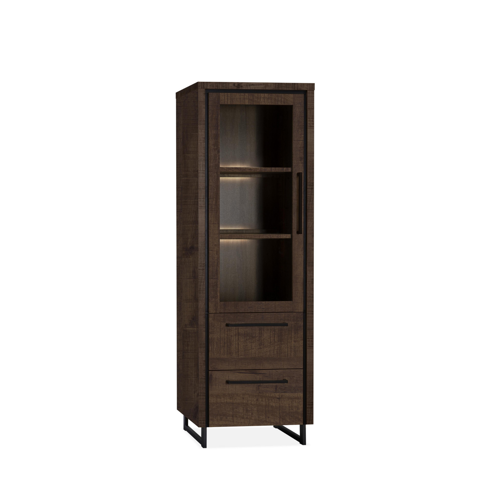 Rimini Vitrinekast Rimini Klein – Lamulux Dark Mango