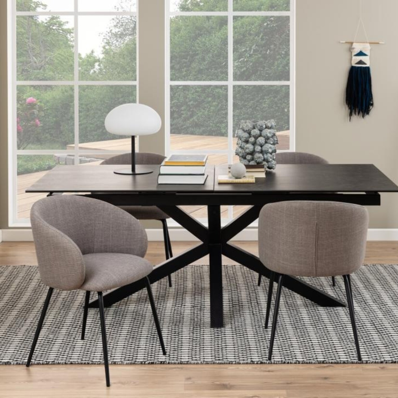 Eettafel Heaven Zwart keramiek 200/240 x 100 x 76 cm