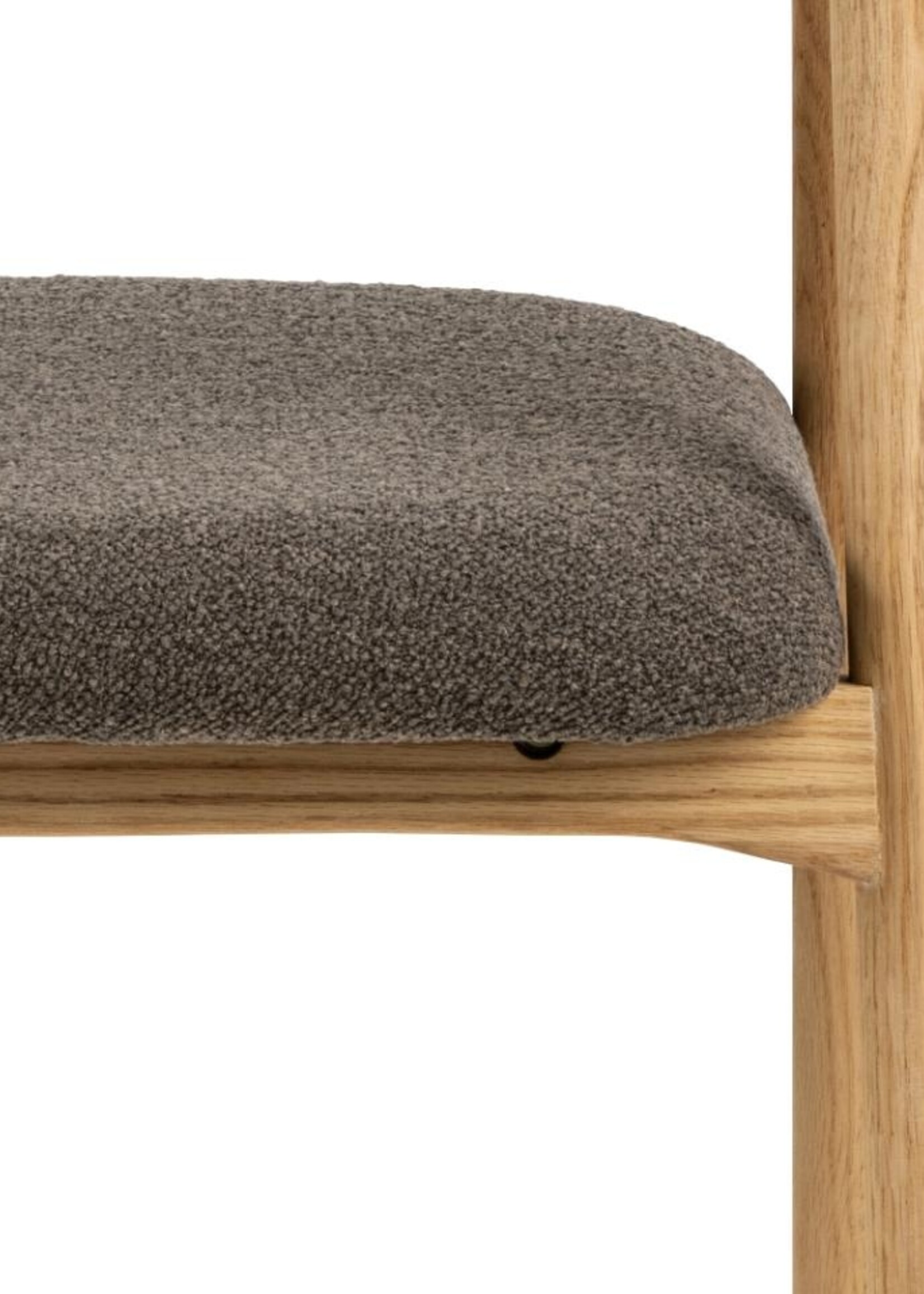 Addi eetkamerstoel met armleuning Taupe kleur