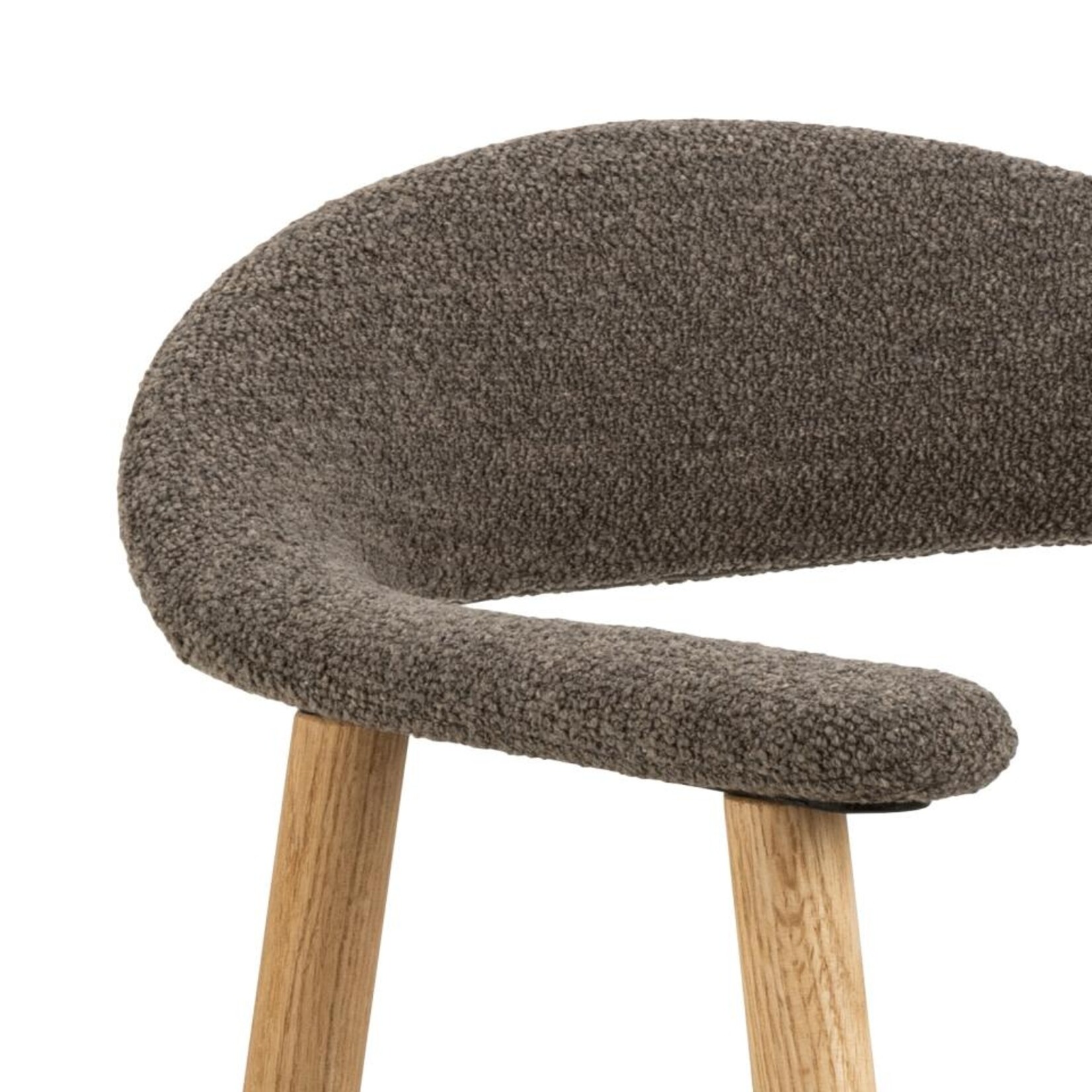 Addi eetkamerstoel met armleuning Taupe kleur