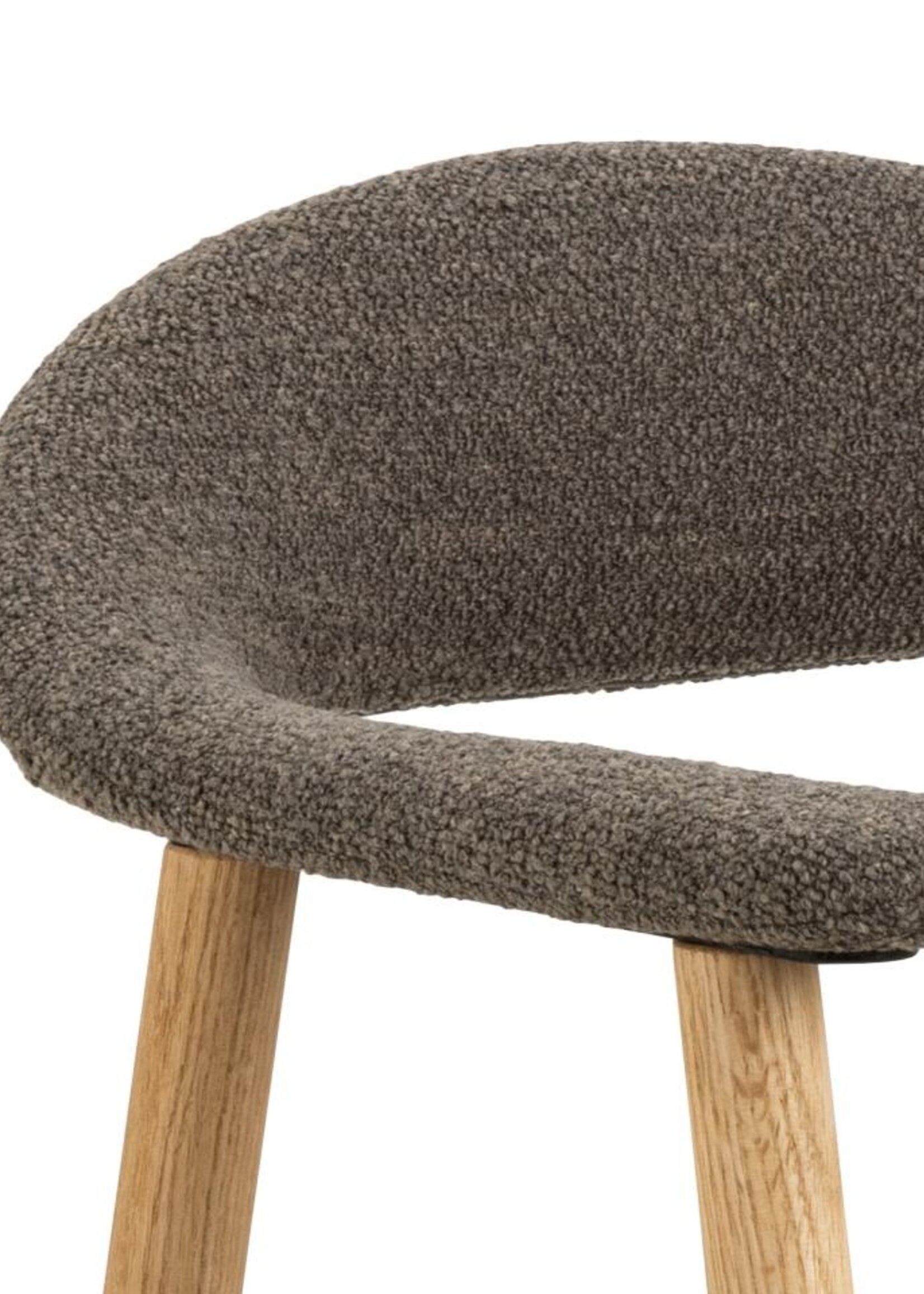 Addi eetkamerstoel met armleuning Taupe kleur