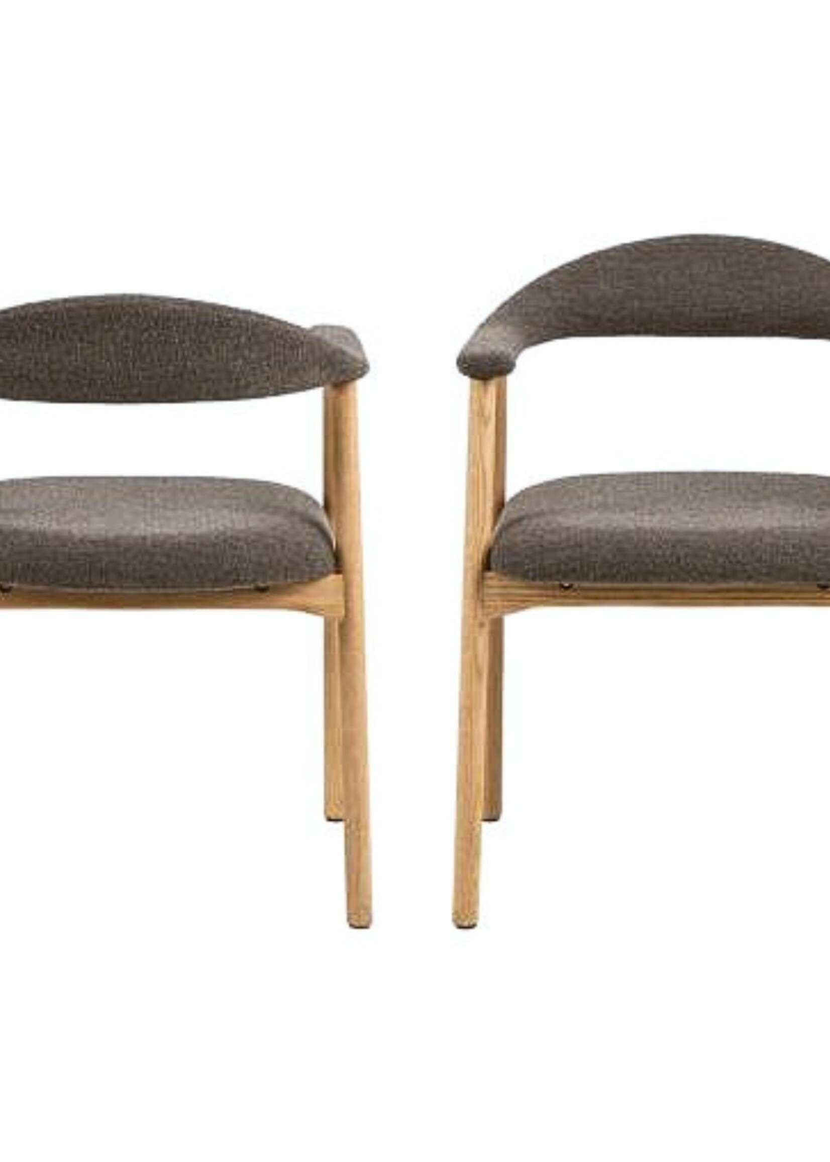 Addi eetkamerstoel met armleuning Taupe kleur