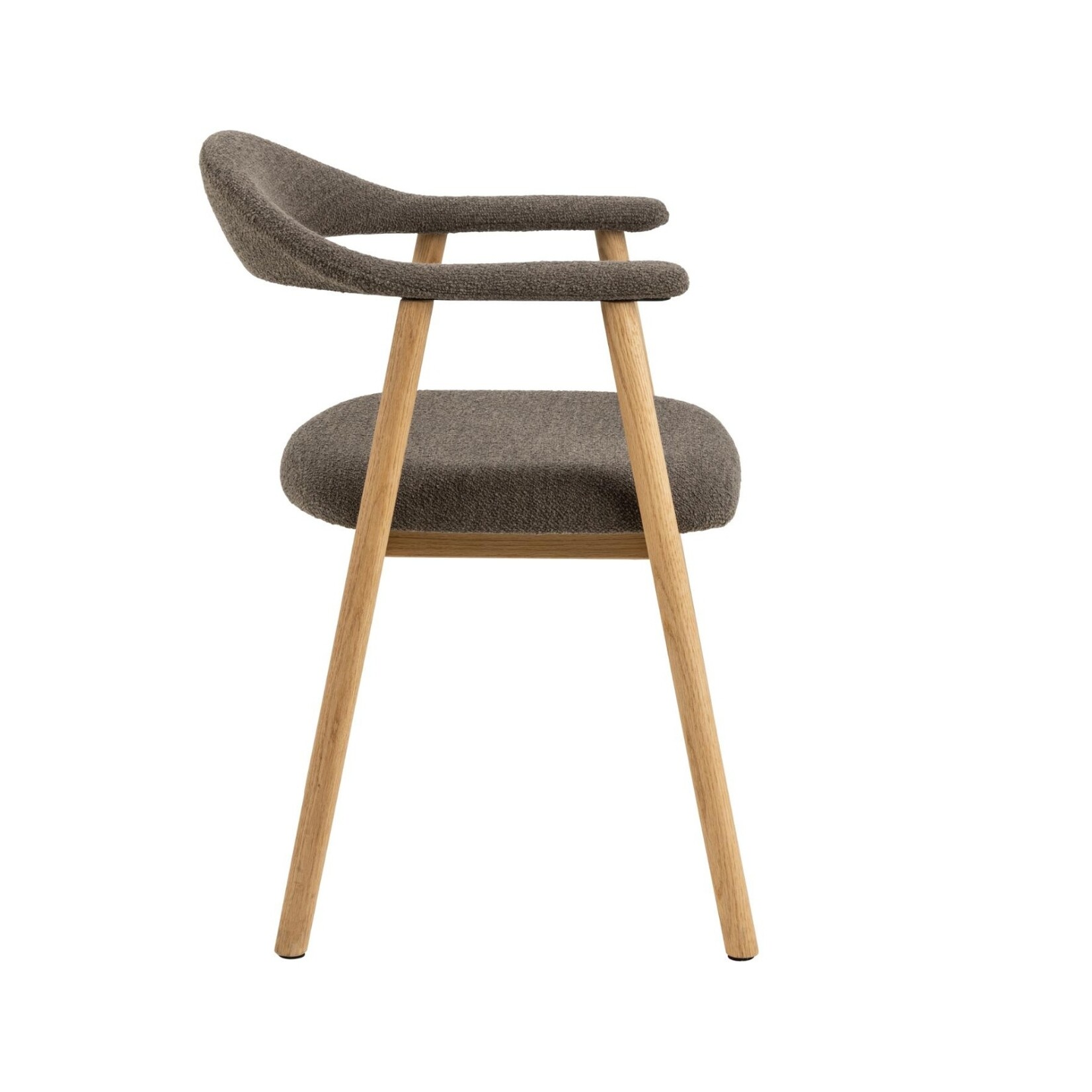 Addi eetkamerstoel met armleuning Taupe kleur