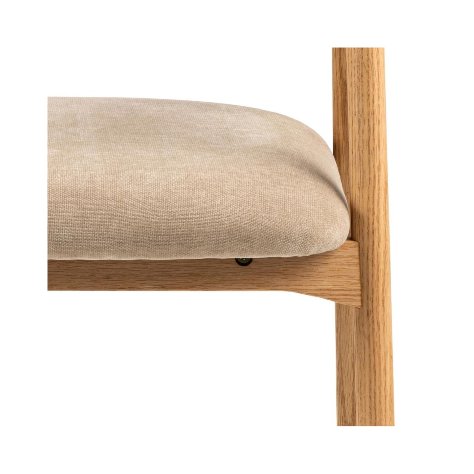 Addi Eiken eetkamerstoel met armleuning Beige