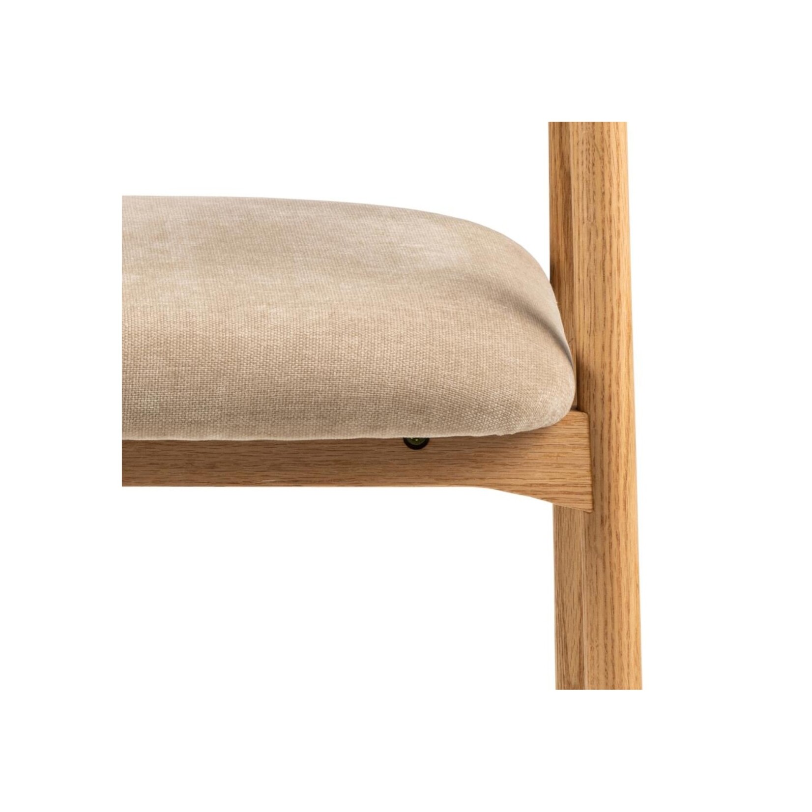 Addi Eiken eetkamerstoel met armleuning Beige