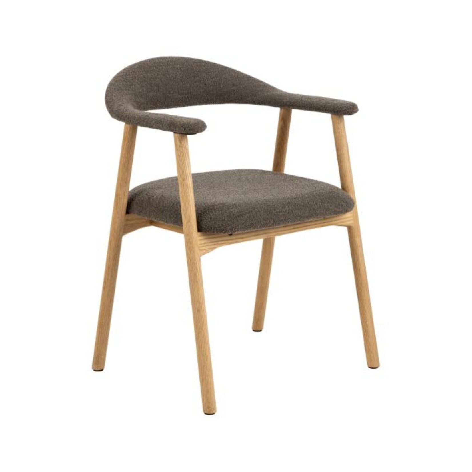 Addi eetkamerstoel met armleuning Taupe kleur