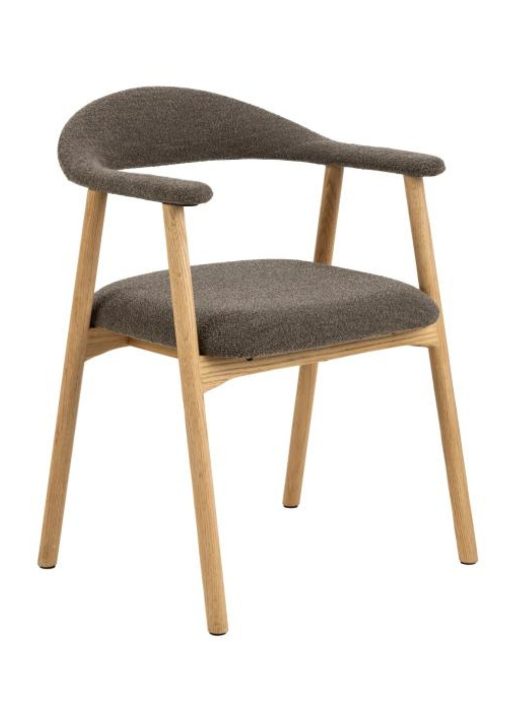 Addi eetkamerstoel met armleuning Taupe kleur