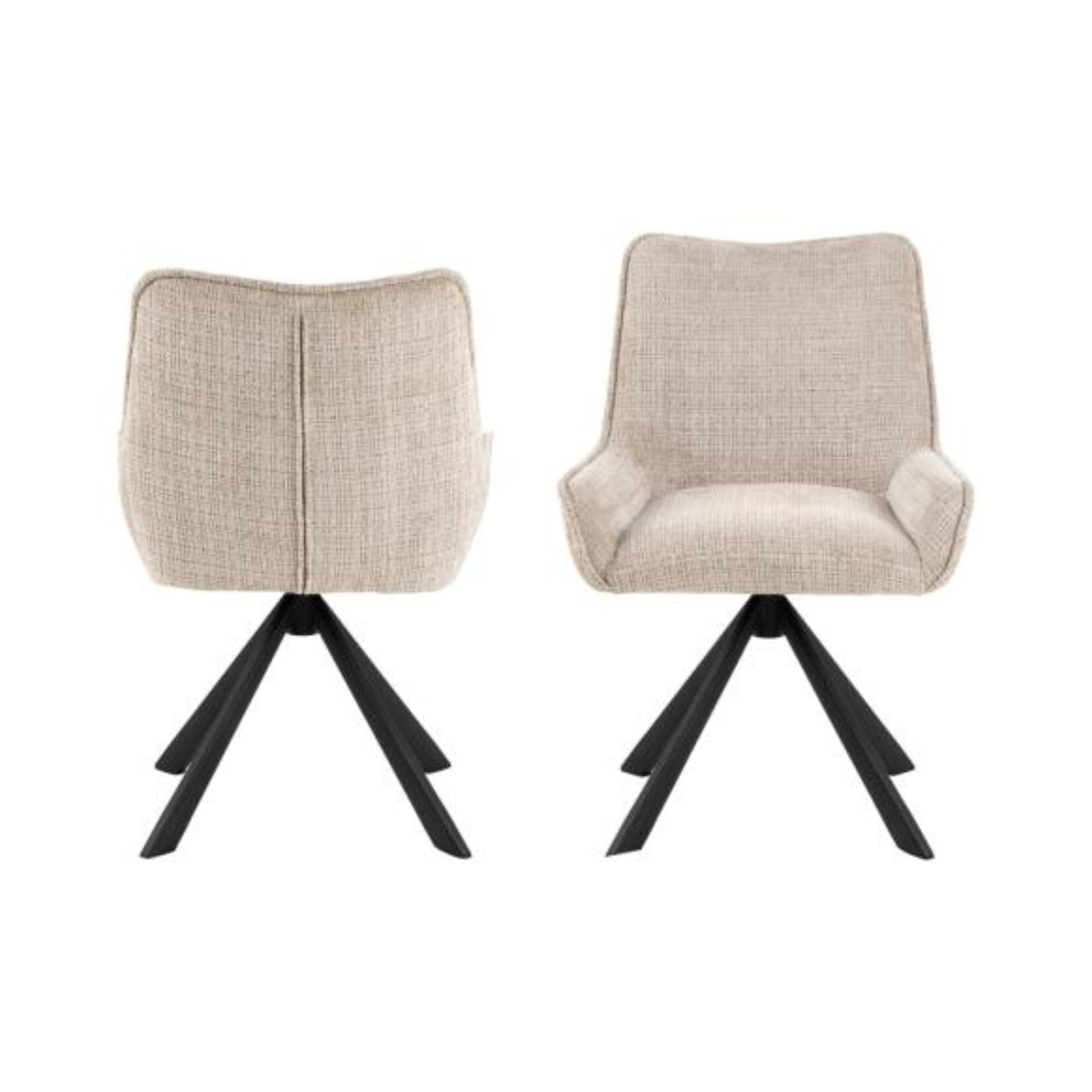 Eddie Eetkamerstoel – Stijlvol en draaibaar beige