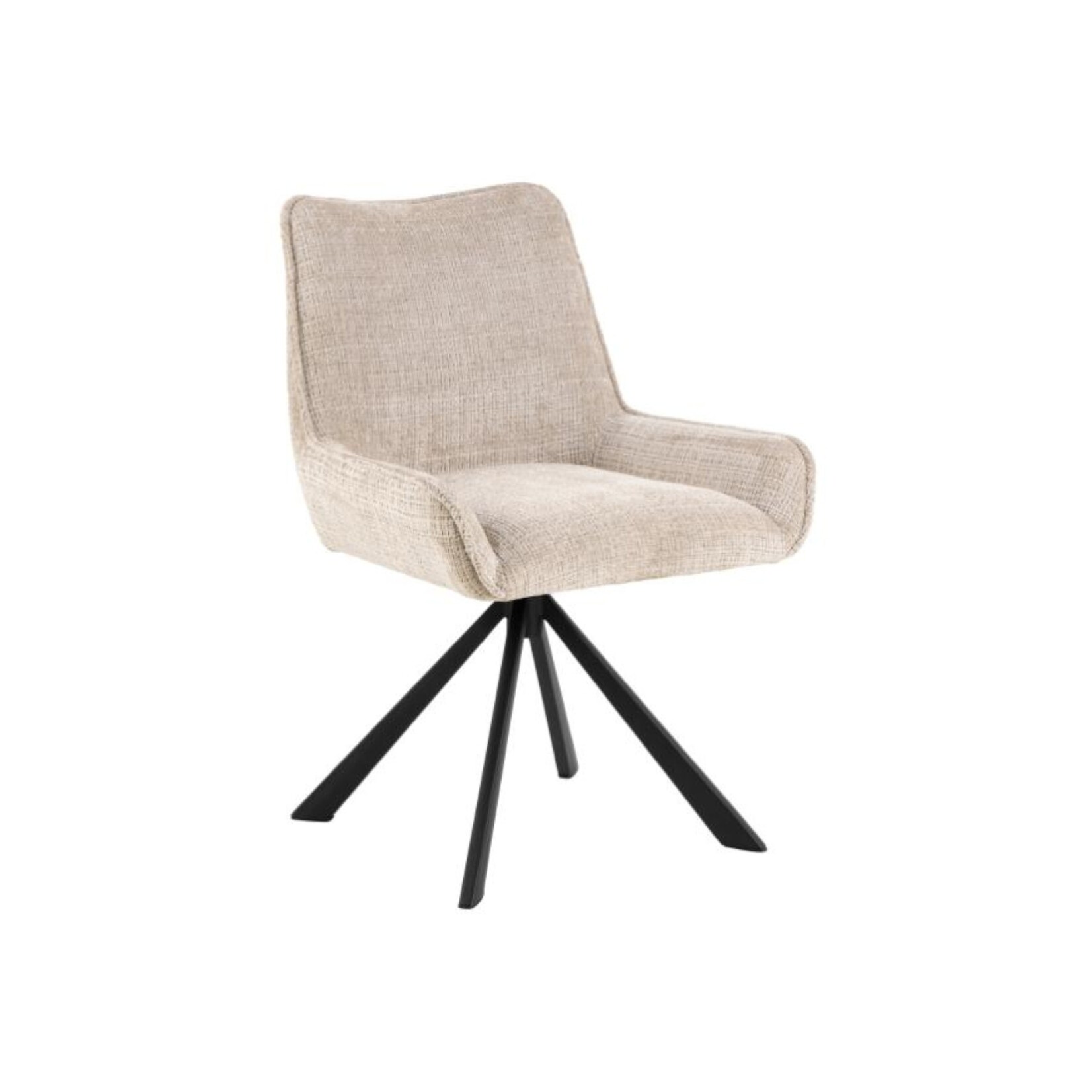 Eddie Eetkamerstoel – Stijlvol en draaibaar beige