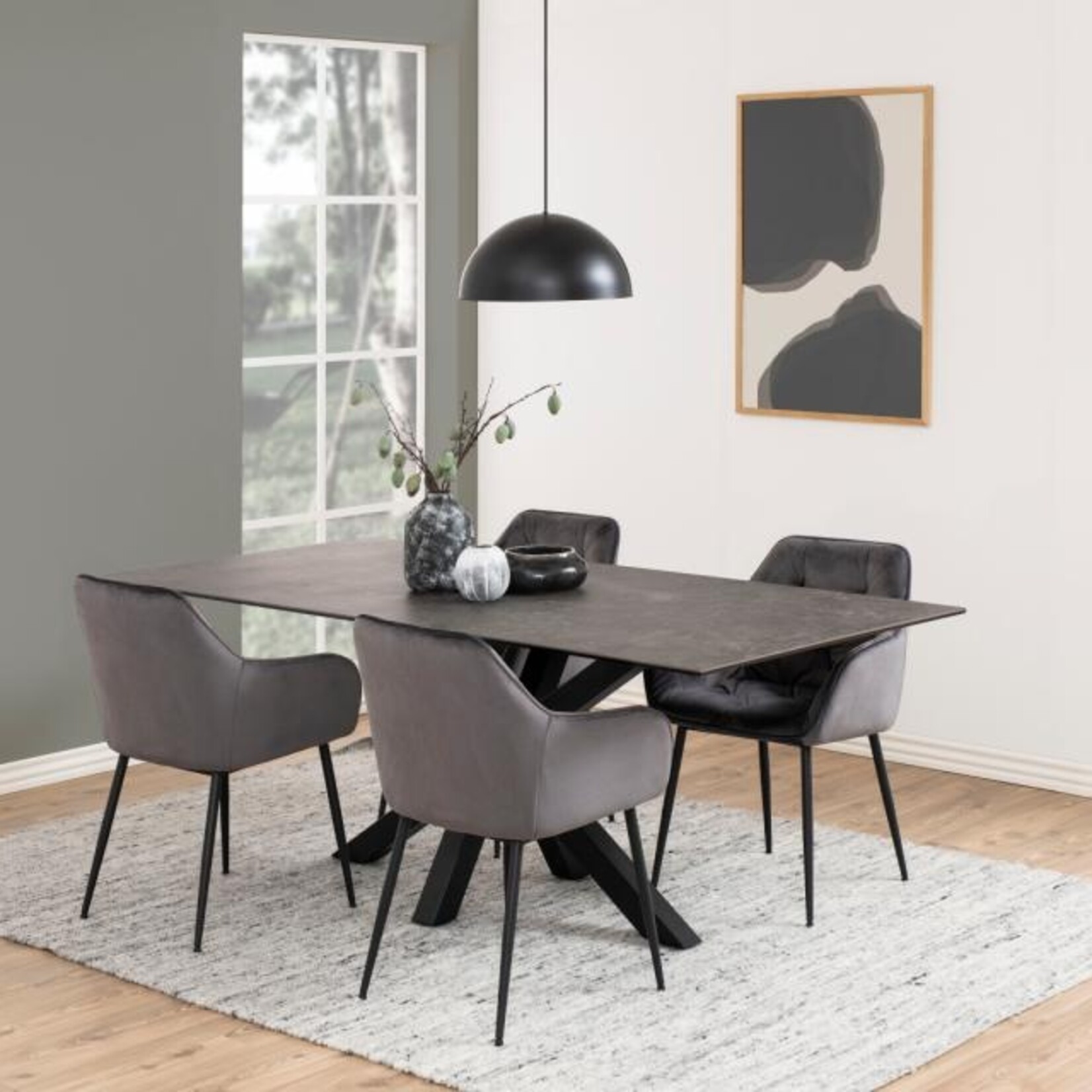 Eettafel Heaven zwart (200 × 100 cm)